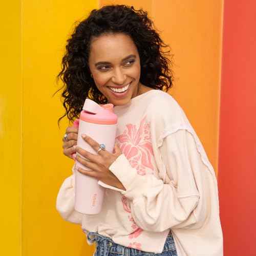 FreeSip Tumbler Stainless Steel Water Bottle 30 oz Rose Quartz (Rose Quartz / 30 Ounces)