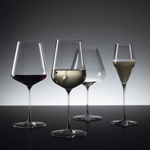 Definition Crystal Universal Wine Glasses for Red and White Wines (4 Count)