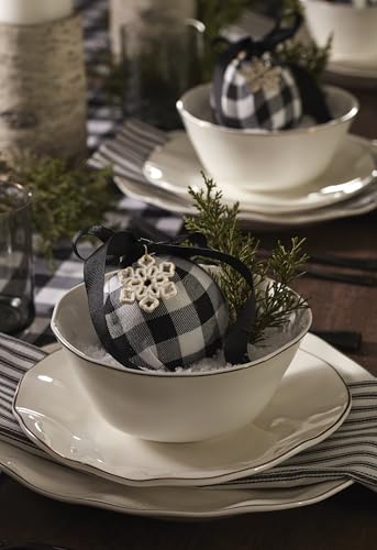 Blue Bay White Porcelain 24 (24-Piece Dinnerware Set, White)
