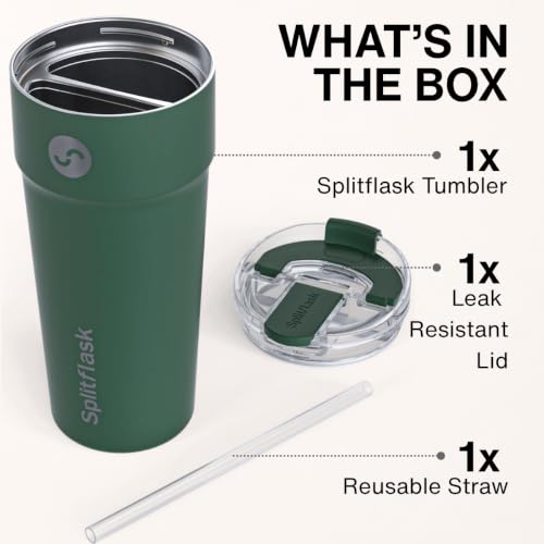 Dual‑Chamber 30‑oz Travel Mug (Guy Green)