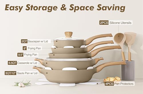 Ceramic Pots and Pans Set Nonstick