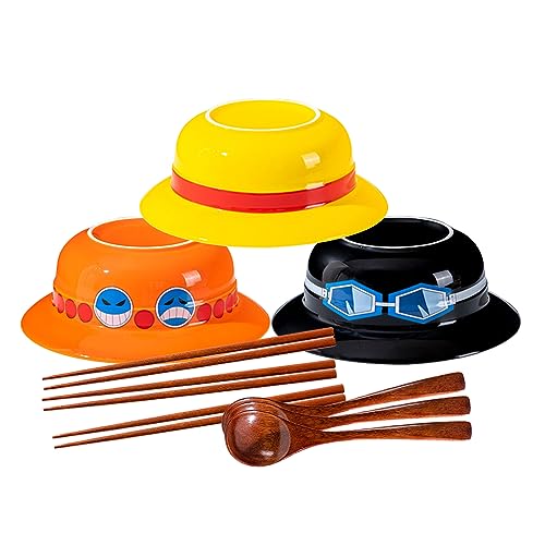 Straw Hat Ramen Bowl Set (ceramic style-4)