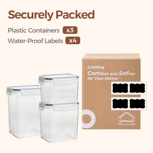 Airtight Food Storage Containers with Lids 0.8 (2.1Qt/1.5Qt/0.8Qt-Rectangle)