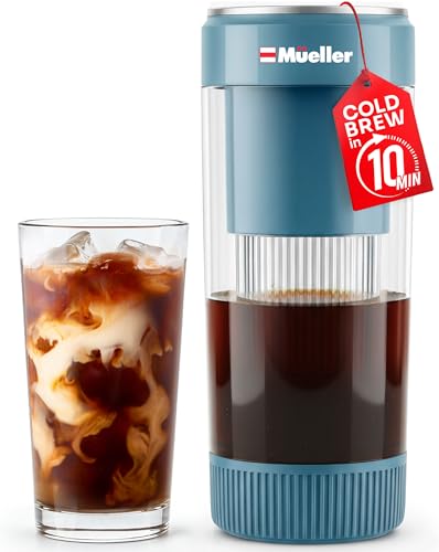 Mueller RapidBrew Cold Brew Iced Coffee Maker (Mineral Blue)