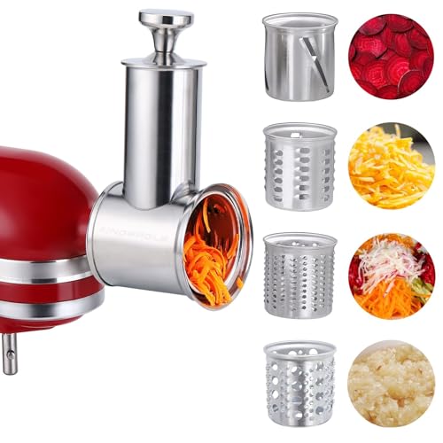 Large Stainless Steel Slicer Shredder Attachment for KitchenAid Mixers