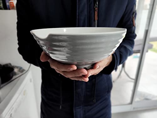 4 XL Gray White bowl set (9 inch x4 / Gray White)