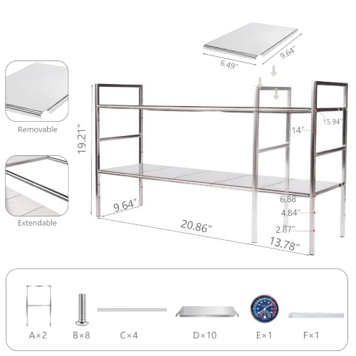 Under Sink Organizer 2 Tier Expandable bathroom Storage (10 panels)