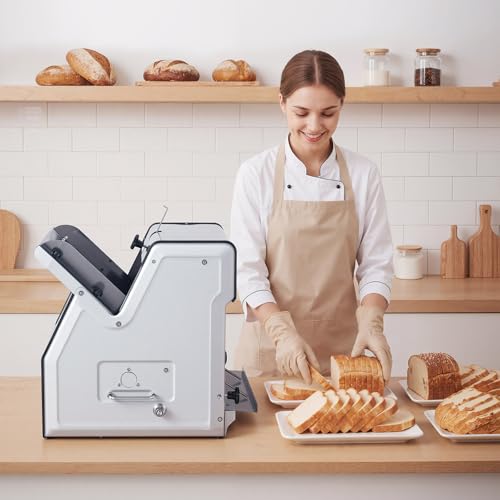 Electric Bread Slicer 370W 1680 Rpm Stainless Steel Counter 12mm 120V (Electric)