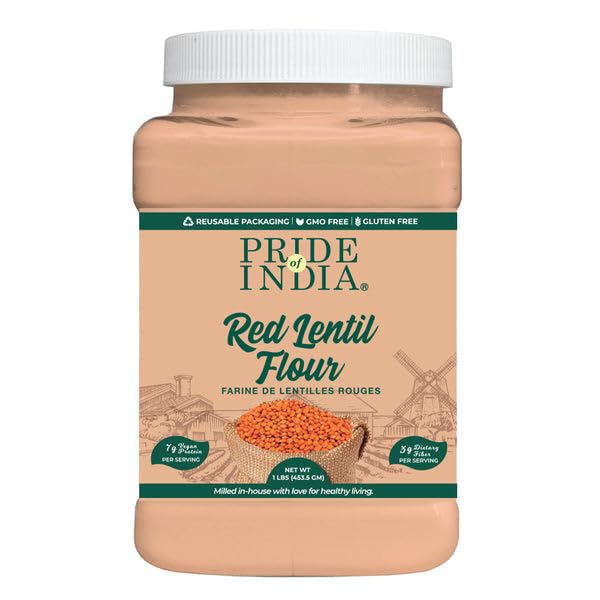 PACK of 6 Red Lentil Flour 1 lbs (96 Ounce)