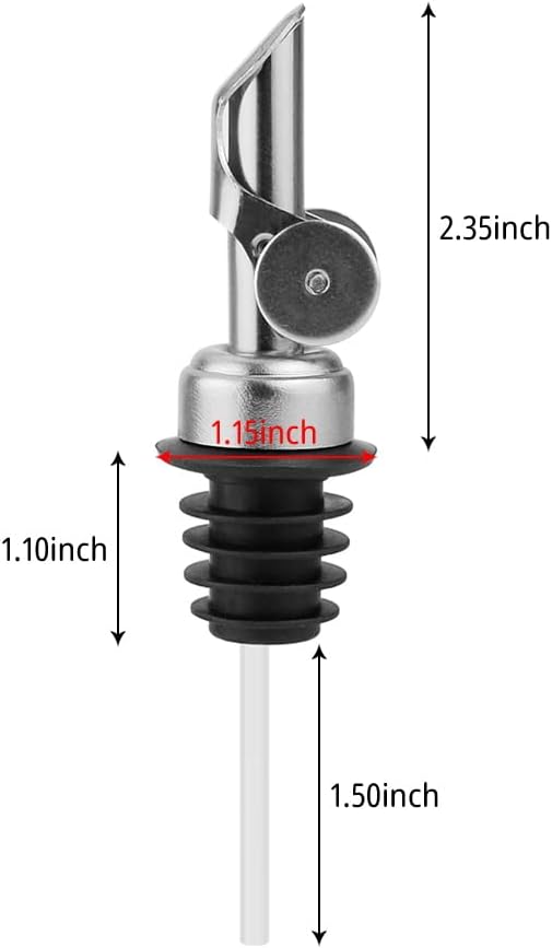 MEETSWEET Olive oil dispenser spout, pour spouts,304stainless steel automatic opening and closing spout, leak-proof, for olive oil, vinegar, wine and other liquid bottles (304rose) 2pcs