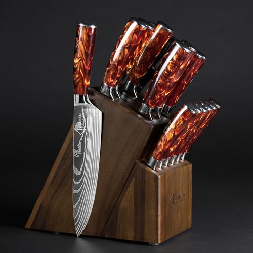 SENKEN 16 Piece Knife Block Set (16 Count)