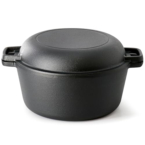 5 Quart Pre Seasoned 2 (5 Quart / 2-in-1 Dutch Oven)