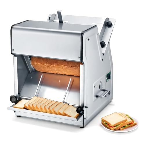 Electric Bread Slicer 370W 1680 Rpm Stainless Steel Counter 12mm 120V (Electric)