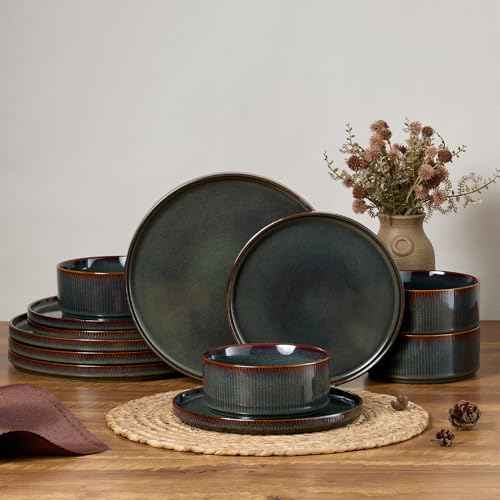 12 Piece Plates and Bowls Sets (4 Count)
