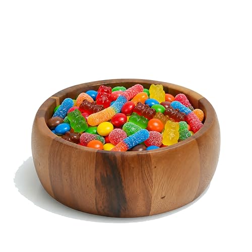 Woodard & Charles Acacia Wood Individual Salad & Snack Bowl (Single 6 1/2" x 2 1/2" Salad Bowl)