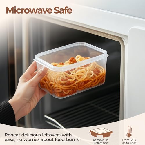Airtight Food Storage Containers with Lids 0.8 (2.1Qt/1.5Qt/0.8Qt-Rectangle)