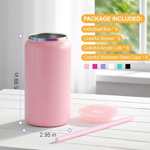 Stainless Steel Cups with Lids and Straws (Matte-Colored)