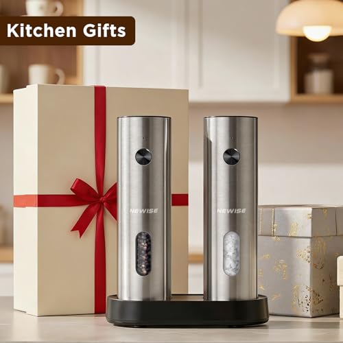 Electric Salt and Pepper Grinder Set