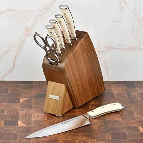 Wusthof Classic Ikon Creme 7 Piece Slim Knife Block Set