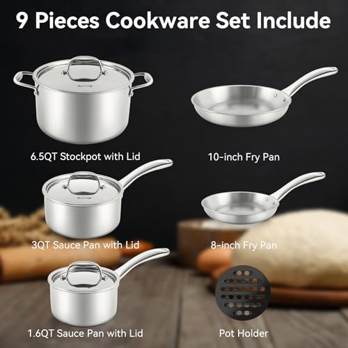 Tri Ply Stainless Steel Induction Cookware