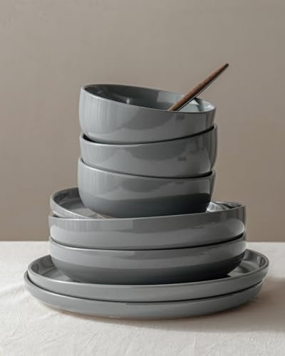 Milkyway 16 Piece Dinnerware Set with Mugs (Dark Gray / Service for 4 (Include Mugs))