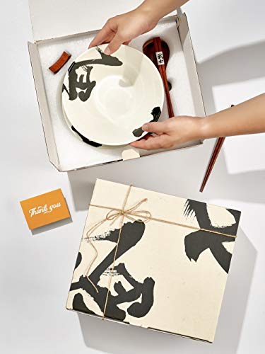 Large Ramen Bowl Set (Samurai White / 9 inch)