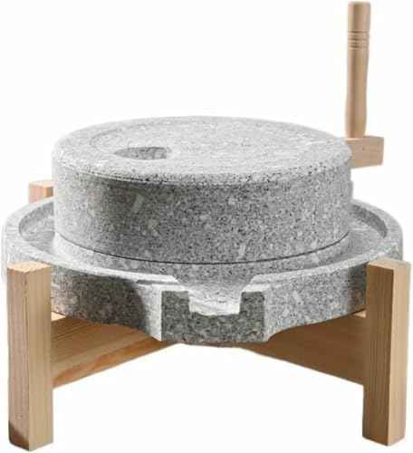 Artisan Handmade Granite Food Mill - Natural Stone Grinder for Grinding Nuts, SES, Corn, and Dry/Wet Foods - Perfect for Culinary Enthusiasts