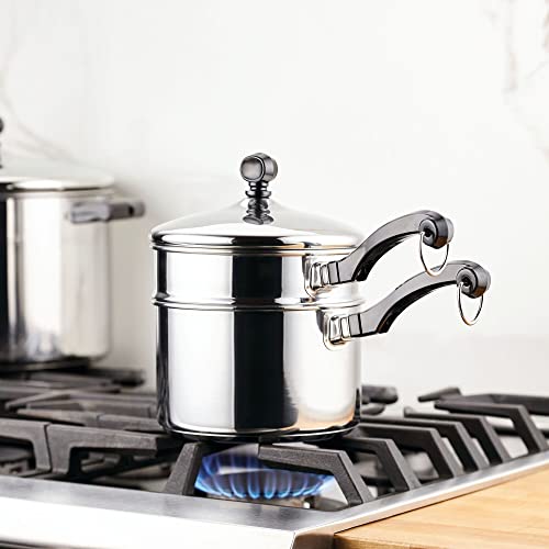 Classic Series Double Boiler and Saucepan with Lid