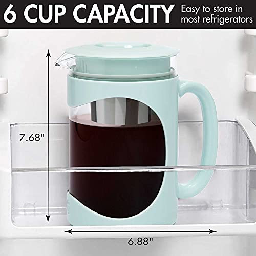 Burke Deluxe Cold Brew Iced Coffee Maker (1.6 Quart / Aqua)