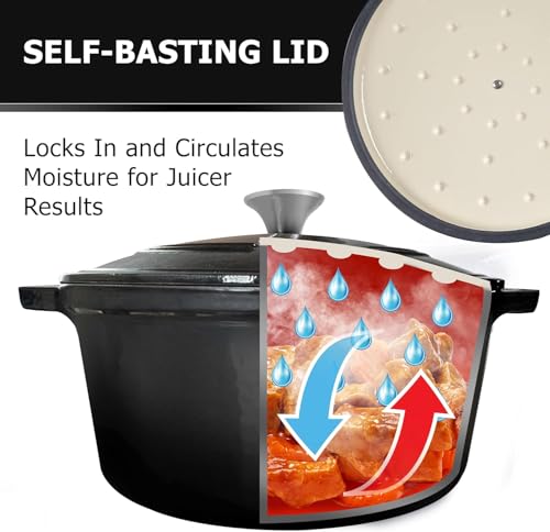 7.5 QT Enameled Cast Iron Dutch Oven