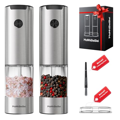 2 Pack Electric Salt Pepper Grinder