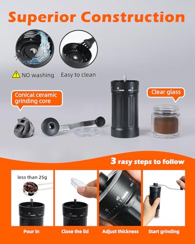Manual Coffee Grinder With Ceramics Burr For Espresso