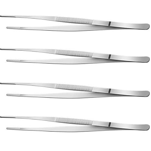 4 Packs Bar Tongs Stainless Steel