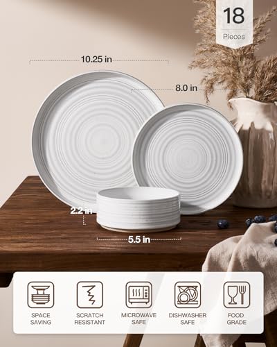 Stoneware Dinnerware Sets for 6 (18 Count)