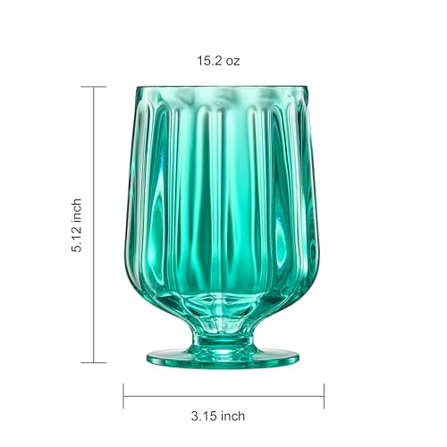 15oz Unbreakable Premium Drinking Glasses Set of 4