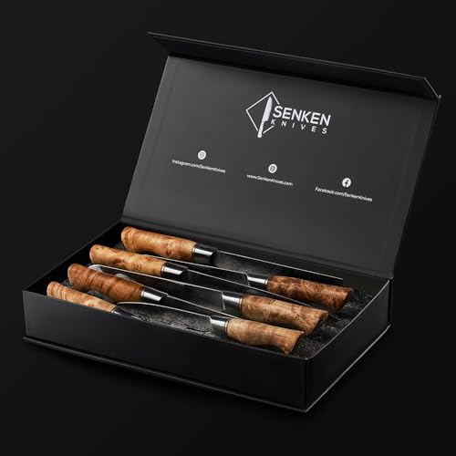 SENKEN 7 Piece Damascus Kitchen Knife Set (7 Count)