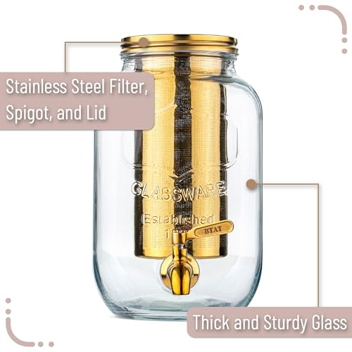 BTaT 1 Gallon Cold Brew Coffee Maker (Gold)