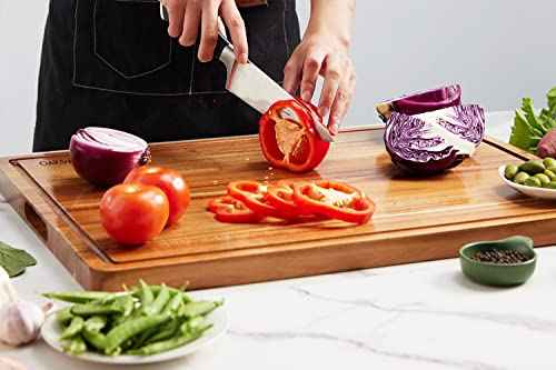 30 x 22 Inch Extra Large Acacia Wooden Cutting Board for Kitchen
