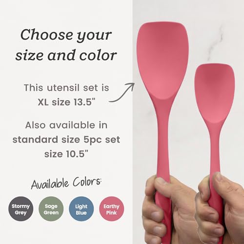 Starpack Like a Boss XL Silicone Cooking Utensils Set (Earthy Pink / XL Size Set of 6, 13")