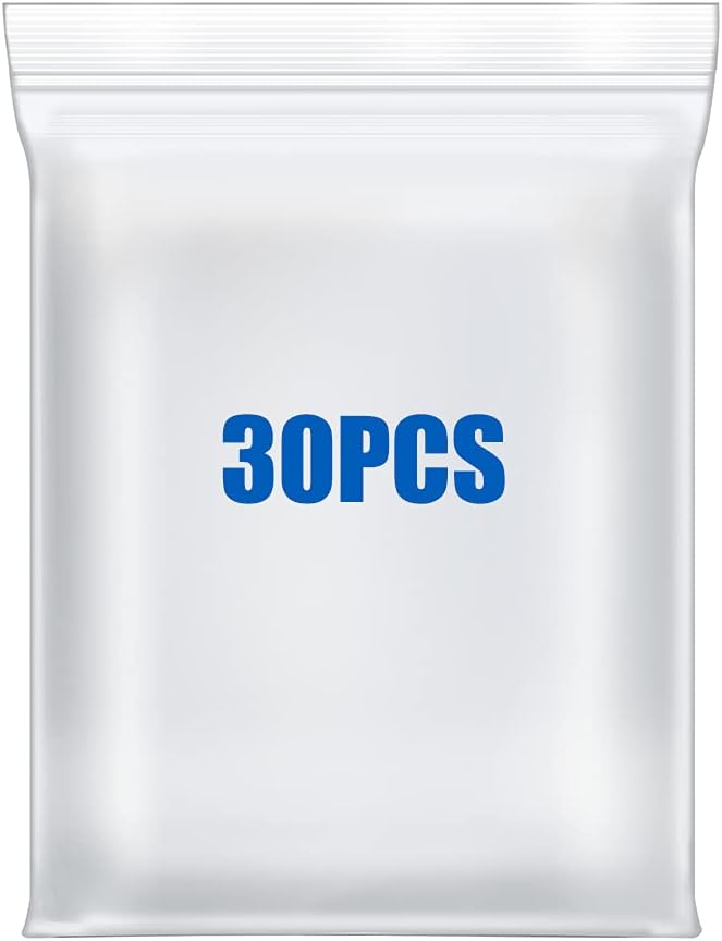 16" x 20" Large Thick 2.4 Mil Clear Zip Seal Lock Poly Bags Reclosable Plastic Bags Clothing T-Shirts Shoes Toys Snack Zipper Bag (30 Pack)