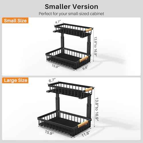 Under Sink Organizer (Small-1-Pack / Black)