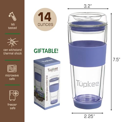 Double Wall All Glass Tumbler (Jacaranda)