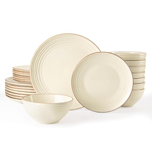 Jupiter Dinnerware Sets (Vanilla White / 24)