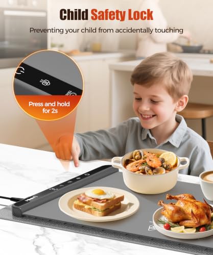 Warming Mat for Food (Dark Grey / 46x15 Inch)