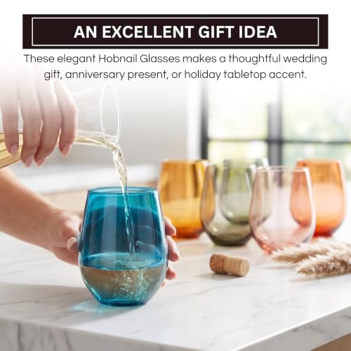European Style Shatterproof Tritan Stemless Wine Glasses (6 Count)
