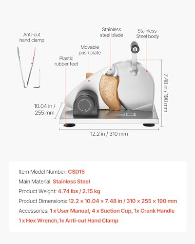 Manual Bread Slicer (12.2 x 10.04 x 7.48 in)