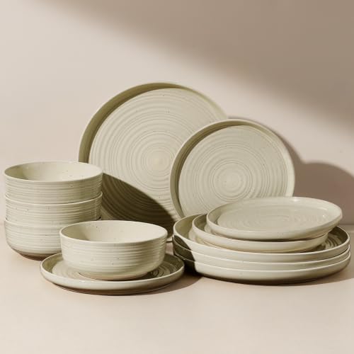 Stoneware Dinnerware Set for 4 (White Honey)