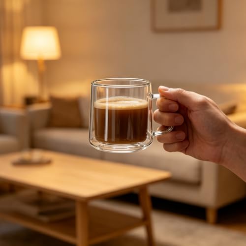 10oz Glass Coffee Mugs (10oz(4 pack))