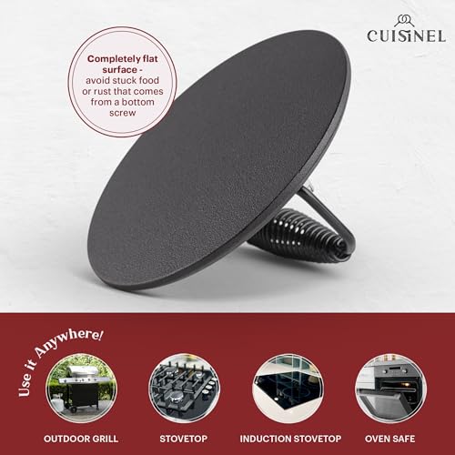 Cast Iron Skillet + Grill Press + Scraper Set (Skillet + Grill Press / 12")