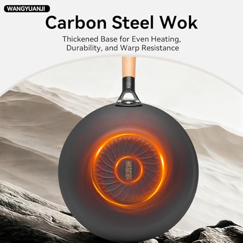 11.8" High Purity Iron Wok Pan (11.8 Inch Flat Bottom)
